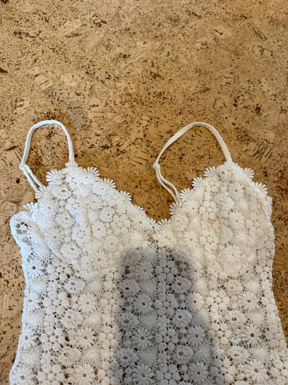 H&M White Floral Crochet Lace Slip - Picture 4 of 7